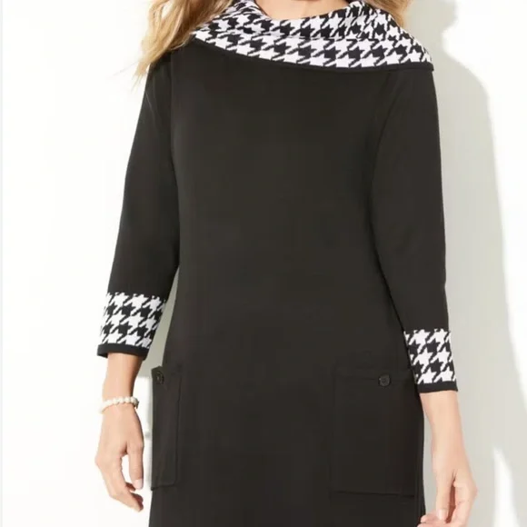 99 Jane Street black and houndstooth sweater dress. Great condition. Size Small - Picture 12 of 12